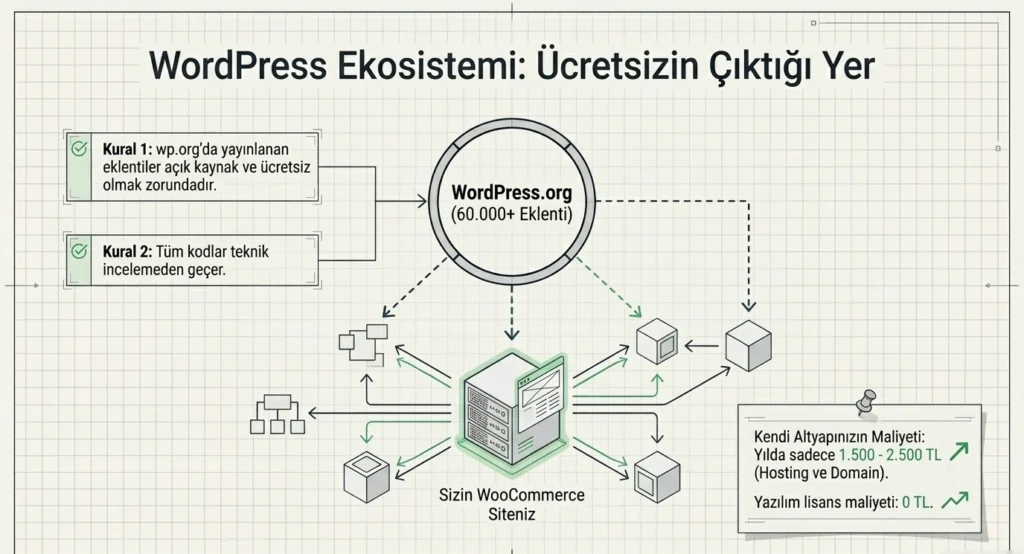 Pazaryeri Entegrasyonu WordPress Ekosistemi: Ücretsizin Çıktığı Yer
