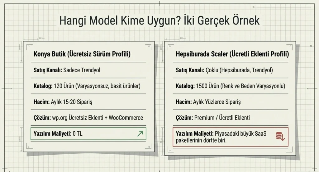 Pazaryeri Entegrasyonu Ücretsiz Sürümün İdeal Kullanıcı Profili